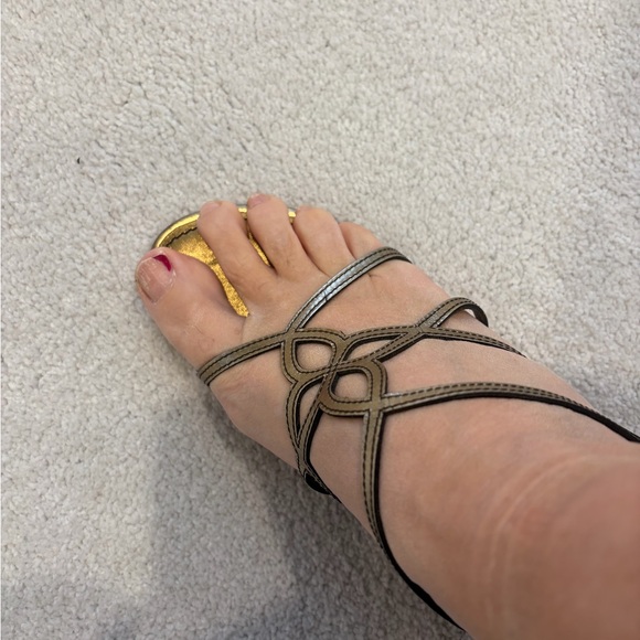 Louis Vuitton Metallic Bronze Sandals - Picture 8 of 9